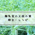 離乳食　大根の葉