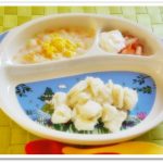 離乳食100日1回目スープパン粥