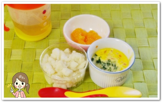 離乳食109日1回目スープパン粥