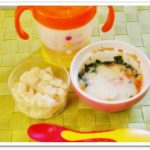 離乳食110日1回目スープパン粥