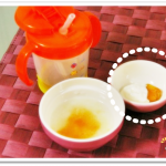 離乳食40日2回目かぼちゃヨーグルト