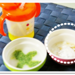 離乳食39日2回目りんごとバナナヨーグルト