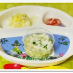 離乳食101日2回目ほうれん草とささみ入りうどん