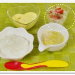 離乳食133日3回目いちごとバナナヨーグルト