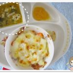 離乳食174日1回目鶏団子のかぼちゃスープ