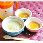離乳食34日目かぼちゃとにんじんのミルクスープ