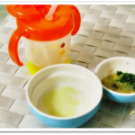 離乳食37日2回目キャベツミルク粥