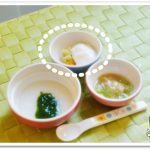 離乳食48日1回目さつま芋とかぼちゃのヨーグルトかけ