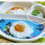 離乳食60日1回目しらすのブロッコリーかけ