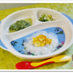 離乳食66日1回目【中期】かぼちゃ豆腐丼