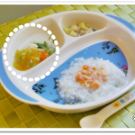 離乳食67日1回目豆腐とかぶの野菜あんかけ