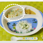 離乳食67日2回目根菜のミルク煮