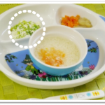 離乳食68日1回目ブロッコリーの白和え