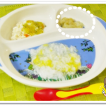 離乳食69日2回目じゃがいもとバナナの和え物