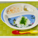離乳食70日1回目青のり粥