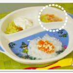 離乳食70日2回目白菜のトマトソースかけ