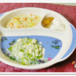 離乳食71-2ブロッコリーと豆腐のお粥