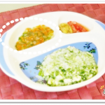 離乳食74日2回目にんじんとかぶの野菜スープ煮