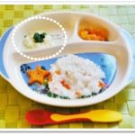 離乳食89日1回目ほうれん草の白和え