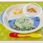 離乳食93日1回目トマトとささみ煮