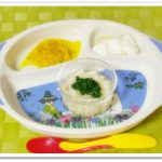 離乳食94日2回目ほうれん草入りうどん