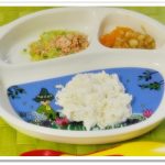 離乳食95日1回目ヨーグルトパン粥