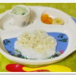 離乳食95日2回目豆腐のあんかけ粥