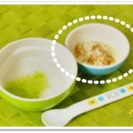 離乳食46日2回目豆腐とりんごの和え物