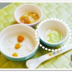 離乳食47日1回目豆腐白菜乗せ