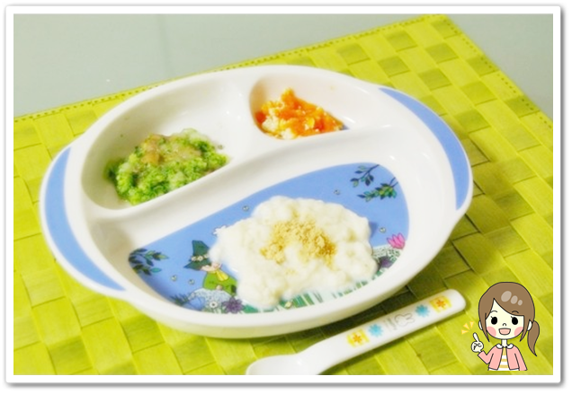 離乳食63日2回目中期きなこミルクパン粥