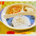 離乳食112日1回目タラ粥