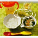 離乳食117日3回目チーズ入りじゃがいも団子