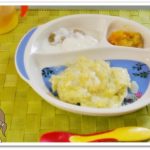 離乳食125日1回目パンのスープあんかけ