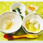 離乳食127日3回目鯛団子とさつまいもの煮物