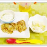 離乳食129日2回目納豆とキャベツのおやき