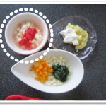 離乳食132日豆腐のいちごソース