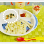 離乳食140日1回目野菜の白和え