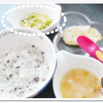 離乳食141日2回目ブロッコリーとさつまいもの和え物