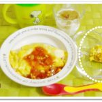離乳食147日3回目かぼちゃ豆腐
