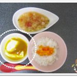 離乳食150日2回目豆腐のかぼちゃソース
