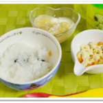 離乳食151日3回目しらすと海苔のお粥