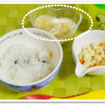 離乳食151日3回目すりおろしりんごヨーグルト