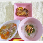 離乳食152日2回目納豆ときゅうりのお粥