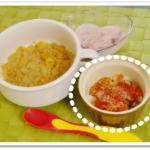 離乳食153日1回目あじのソテーポテトのせ