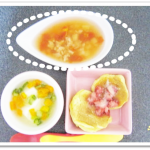 離乳食153日2回目ささみ・さつまいも・トマトのスープ