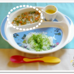 離乳食77日1回目にんじんとかぶのこんぶだし汁煮