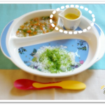 離乳食77日1回目豆乳かぼちゃスープ