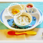 離乳食80日1回目【中期】かぼちゃとりんご