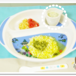 離乳食80日2回目かぼちゃとブロッコリーの豆乳スープ