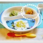 離乳食81日1回目納豆かぼちゃ